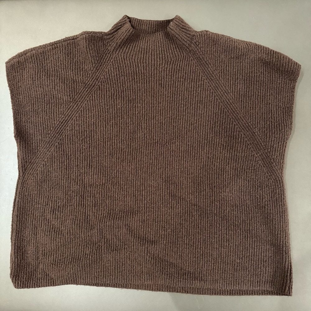 Ann Taylor Factory Cocoa Brown Mock Neck Top - Size Medium